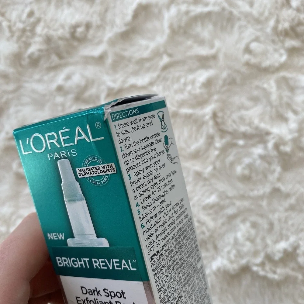 L'Oreal Bright Reveal Dark Spot Exfoliant Peel .84 oz‎ 25% AHA+BHA+PHA